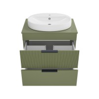 ENFIDA - 70 Тумба напольная 2 ящ. зеленая мат. эмаль (Энфида)