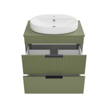 ENFIDA - 70 Тумба напольная 2 ящ. зеленая мат. эмаль (Энфида)