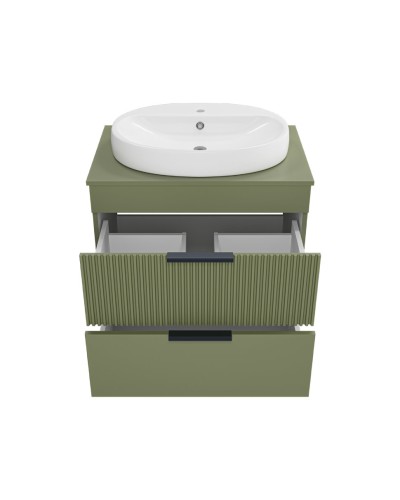 ENFIDA - 70 Тумба напольная 2 ящ. зеленая мат. эмаль (Энфида)