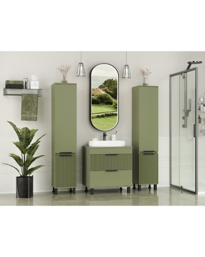 ENFIDA - 70 Тумба напольная 2 ящ. зеленая мат. эмаль (Энфида)