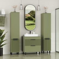 ENFIDA - 70 Тумба напольная 2 ящ. зеленая мат. эмаль (Энфида)