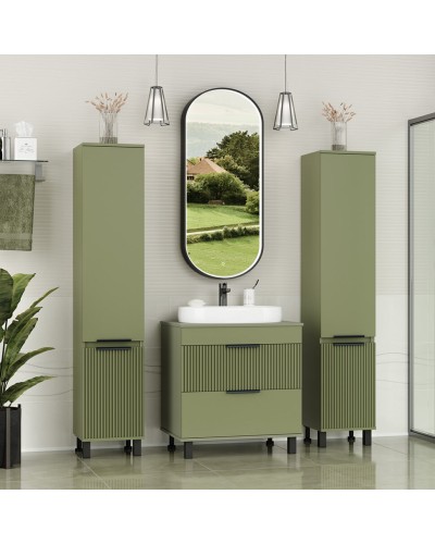 ENFIDA - 70 Тумба напольная 2 ящ. зеленая мат. эмаль (Энфида)