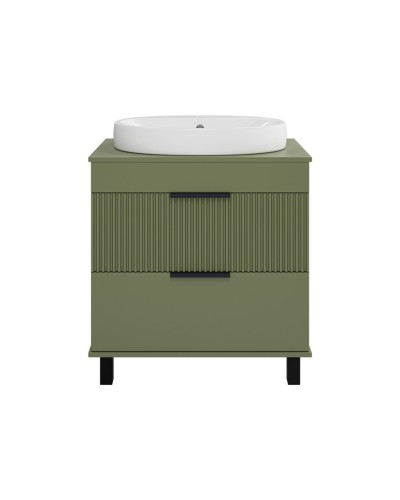 ENFIDA - 70 Тумба напольная 2 ящ. зеленая мат. эмаль (Энфида)