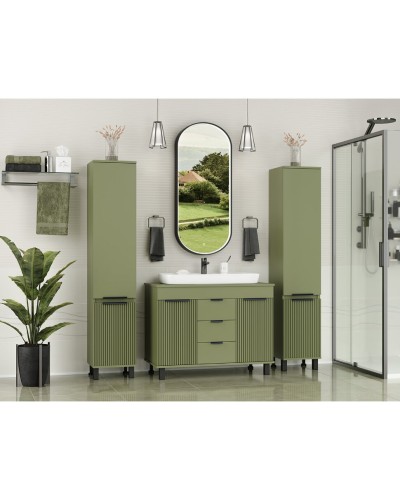 ENFIDA -100 Тумба напольная 3 ящ. зеленая мат. эмаль (Энфида)