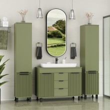 ENFIDA -100 Тумба напольная 3 ящ. зеленая мат. эмаль (Энфида)