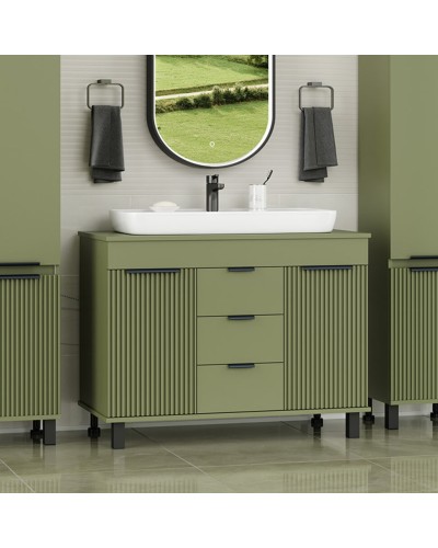 ENFIDA -100 Тумба напольная 3 ящ. зеленая мат. эмаль (Энфида)