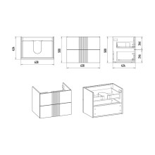 VEGA - 70 Тумба подвесная с 2 ящ. белый