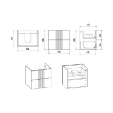 VEGA - 60 Тумба подвесная с 2 ящ. белый