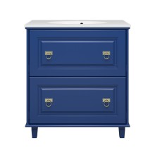 Версаль - 80 Тумба с 2 ящ. синяя матовая