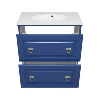 Версаль - 80 Тумба с 2 ящ. синяя матовая