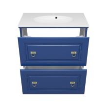 Версаль - 80 Тумба с 2 ящ. синяя матовая