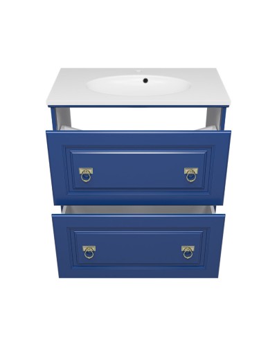 Версаль - 80 Тумба с 2 ящ. синяя матовая