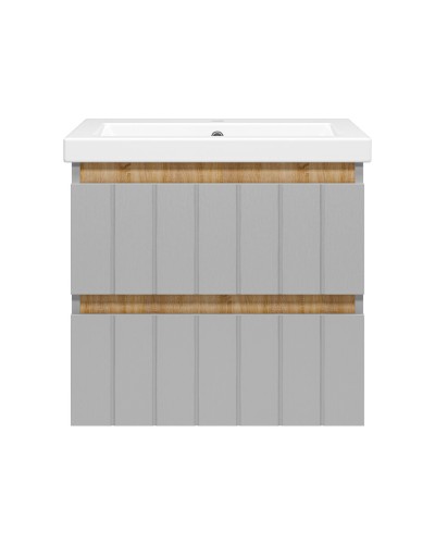 Грэй - 60 Тумба подвесная с 2 ящ. серый