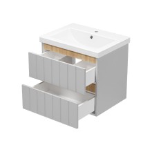 Грэй - 60 Тумба подвесная с 2 ящ. серый