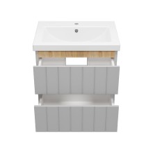 Грэй - 60 Тумба подвесная с 2 ящ. серый