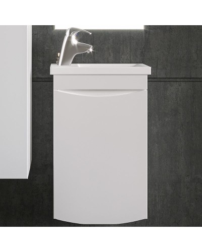 Тумба под раковину Бриклаер Вега 40 4627125414039 подвесная Белый глянец