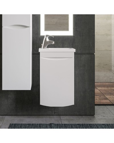 Тумба под раковину Бриклаер Вега 40 4627125414039 подвесная Белый глянец