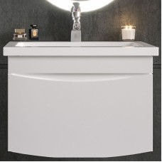 Тумба под раковину Бриклаер Вега 60 4627125414053 подвесная Белый глянец