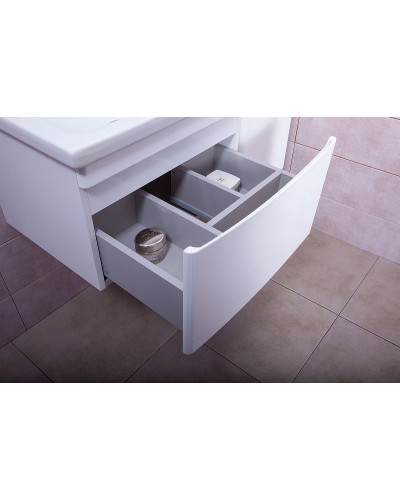 Тумба под раковину Бриклаер Вега 60 4627125414053 подвесная Белый глянец