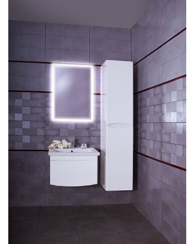 Тумба под раковину Бриклаер Вега 60 4627125414053 подвесная Белый глянец