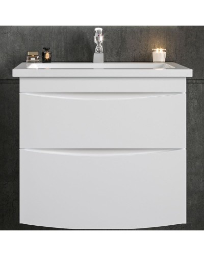 Тумба под раковину Бриклаер Вега 70 4627125414060 подвесная Белый глянец