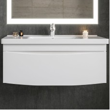 Тумба под раковину Бриклаер Вега 100 4627125414022 подвесная Белый глянец