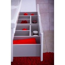 Тумба под раковину Бриклаер Вега 125 4627125414084 подвесная Белый глянец