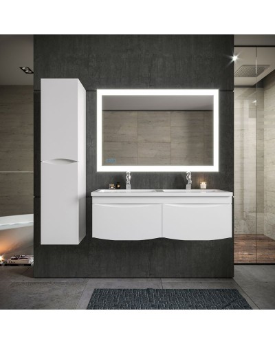 Тумба под раковину Бриклаер Вега 125 4627125414084 подвесная Белый глянец