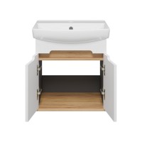 Сканди - 50 тумба подвесная 2 дв. бел./графит