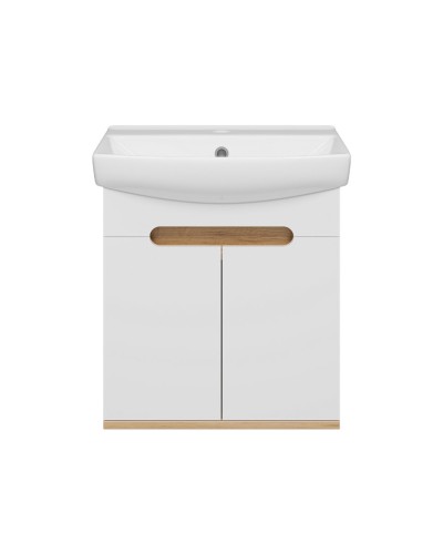 Сканди - 50 тумба подвесная 2 дв. бел./графит