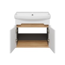 Сканди - 60 тумба подвесная 2 дв. бел./графит