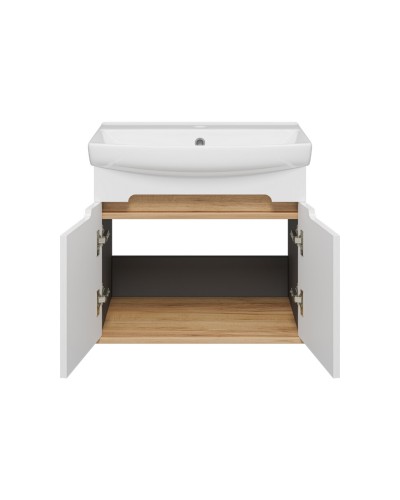 Сканди - 60 тумба подвесная 2 дв. бел./графит