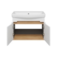 Сканди - 70 тумба подвесная 2 дв. бел./графит