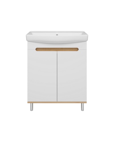 Сканди - 70 тумба напольная 2 дв бел./графит