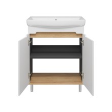 Сканди - 70 тумба напольная 2 дв бел./графит