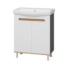 Сканди - 70 тумба напольная 2 дв бел./графит