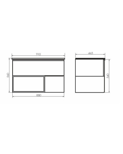Тумба с раковиной Comforty Франкфурт 90 00004150657 подвесная Дуб шоколадно-коричневый с Белой раковиной