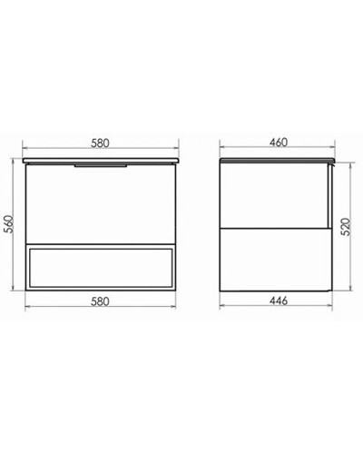 Тумба с раковиной Comforty Франкфурт 60 00004150530 подвесная Дуб шоколадно-коричневый Черная матовая