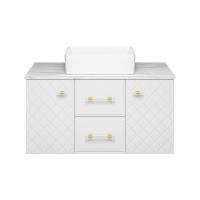 SHANEL -100 Тумба подвесная 2 ящ. 2дв. белая глянц.эмаль