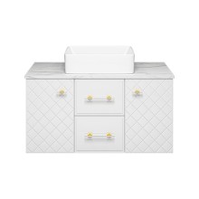 SHANEL -100 Тумба подвесная 2 ящ. 2дв. белая глянц.эмаль