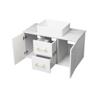 SHANEL -100 Тумба подвесная 2 ящ. 2дв. белая глянц.эмаль