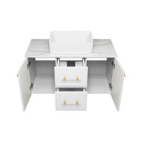 SHANEL -100 Тумба подвесная 2 ящ. 2дв. белая глянц.эмаль