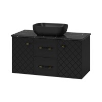 SHANEL -100 Тумба подвесная 2 ящ. 2дв. черная матов.эмаль