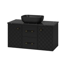 SHANEL -100 Тумба подвесная 2 ящ. 2дв. черная матов.эмаль