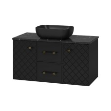 SHANEL -100 Тумба подвесная 2 ящ. 2дв. черная матов.эмаль