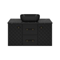 SHANEL -100 Тумба подвесная 2 ящ. 2дв. черная матов.эмаль