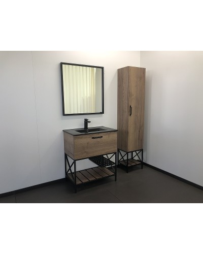 Тумба с раковиной Comforty Бредфорд 75 00004149064 Дуб темный