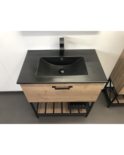 Тумба с раковиной Comforty Бредфорд 75 00004149064 Дуб темный