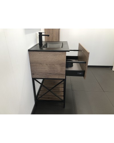 Тумба с раковиной Comforty Бредфорд 75 00004149064 Дуб темный