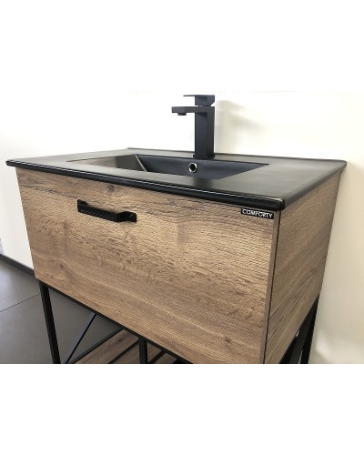 Тумба с раковиной Comforty Бредфорд 75 00004149064 Дуб темный